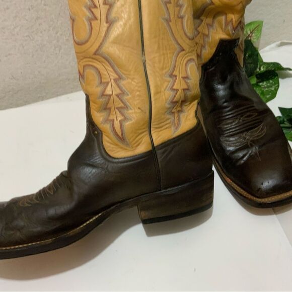 Rio of Mercedes Cowboy western Boots brown tan size 10B - Picture 11 of 15
